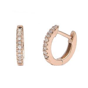 Diamond Mini Hoop Earring (14Krg)